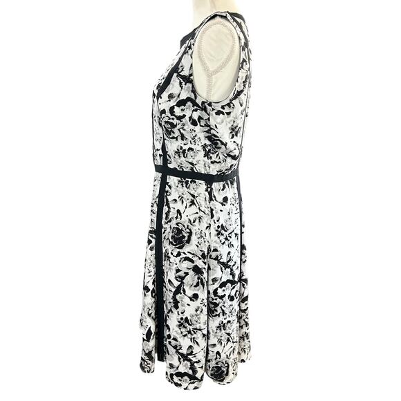 Talbots Black and White Floral Midi Dress - Picture 7 of 12